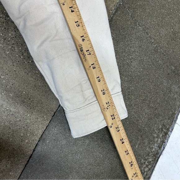 Abercrombie & Fitch Detroit Jacket Mens Small Beige Canvas Corduroy Collar Work - Picture 6 of 8